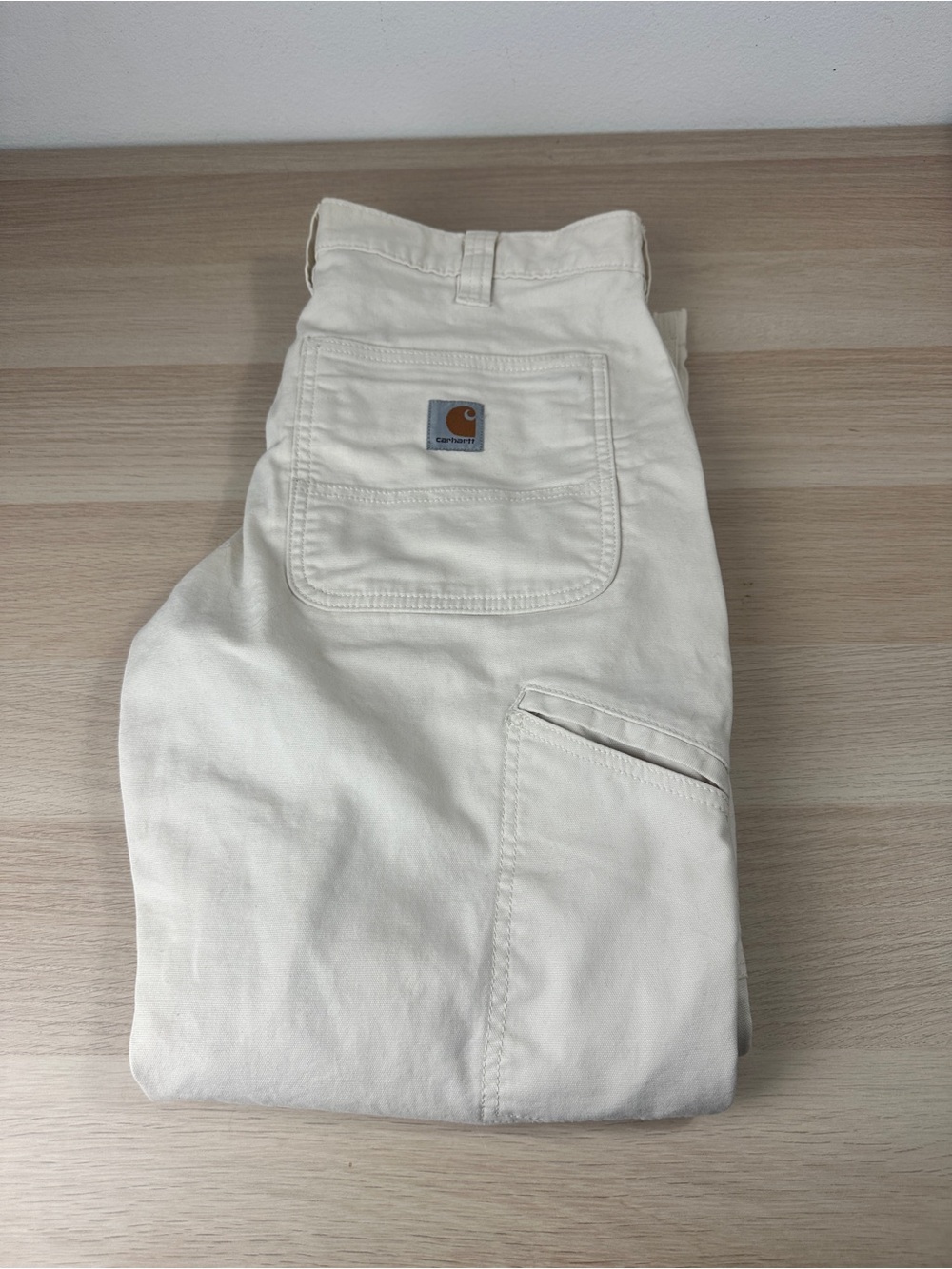 Carhartt Men's Canvas Work Jeans - Off-White/Cream 32x30